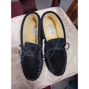 LB Evans Men's Slip On Fur Lined Leather Slippers size 10 NEW